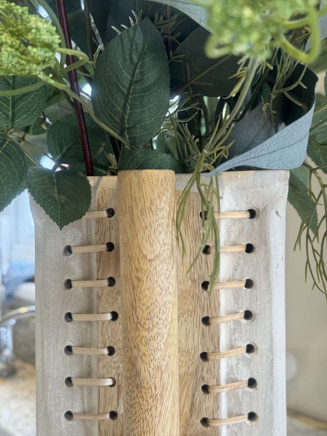 Large Vase with Wooden Handles - Image 3