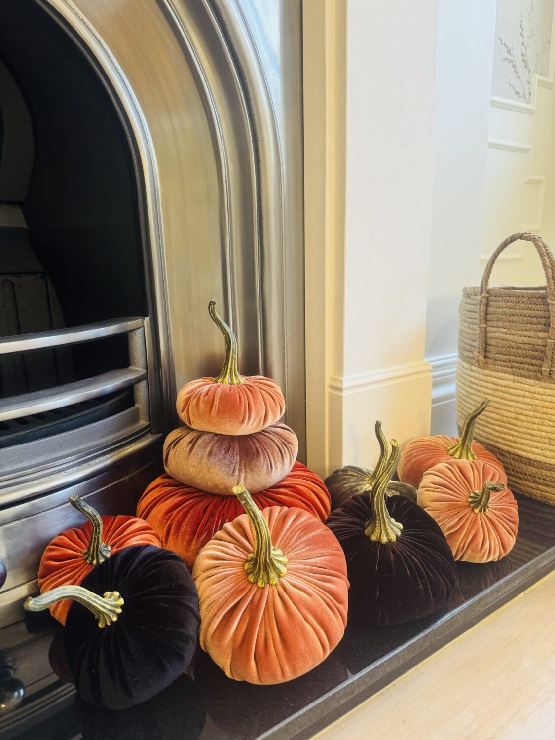 Large Harvest Velvet Pumpkin