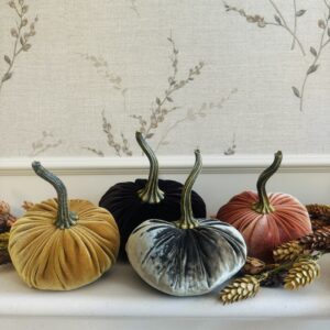 Small Gold Velvet Pumpkin