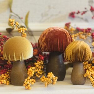 Amanda Rodea Luxury Homewares Faux Flowers Halloween Pumpkins Autumn Mushrooms Toadstools