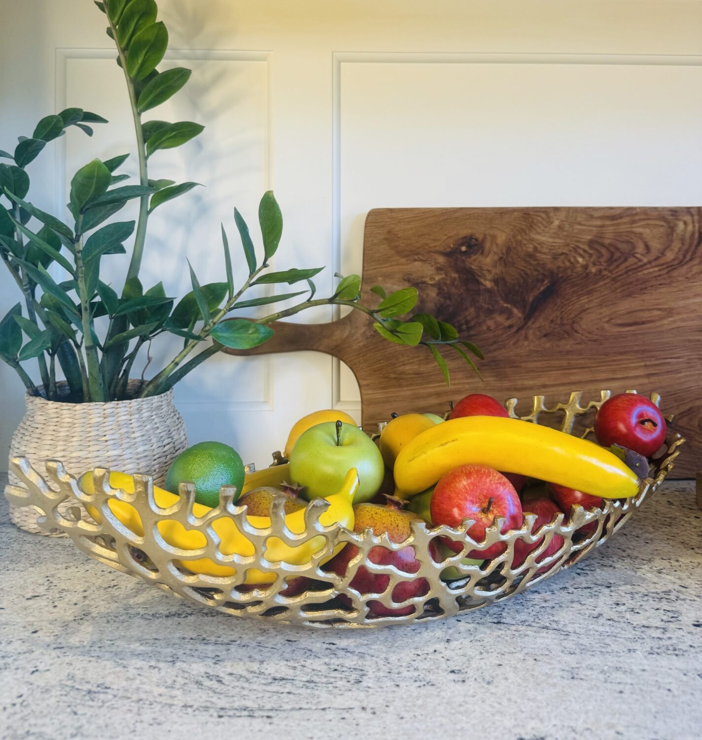Gold Coral Alluminium Ellipse Bowl
