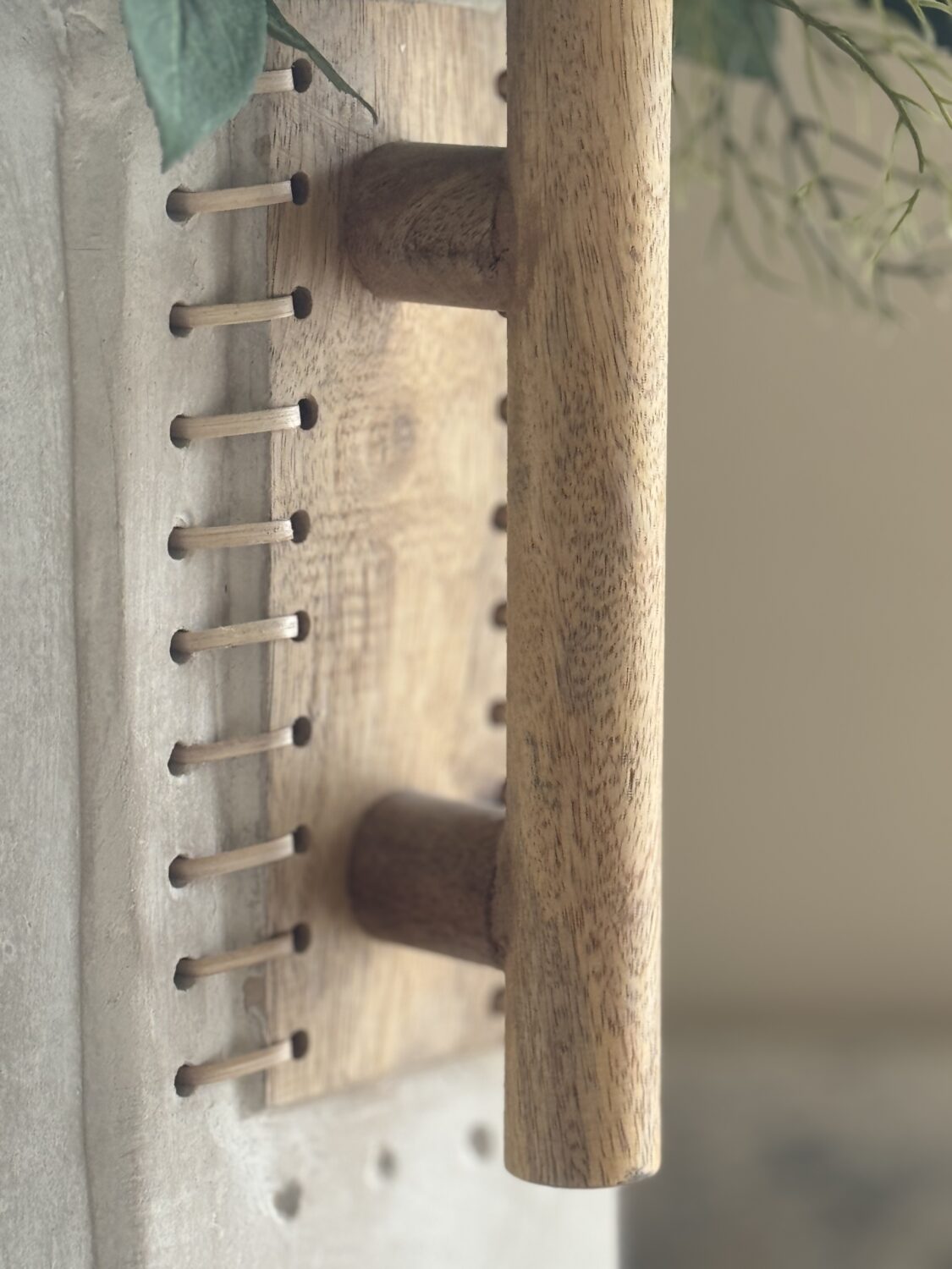 Large Vase with Wooden Handles