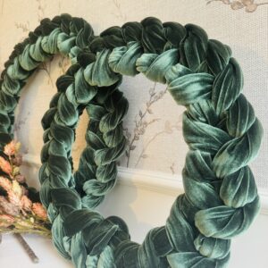 Small Woven Green Velvet Wreath