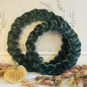 Large Woven Green Velvet Wreath