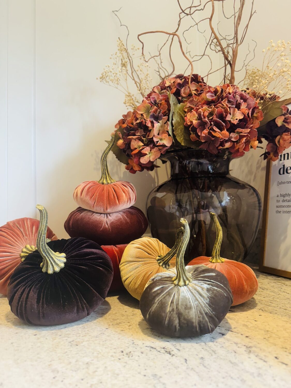 Small Black Velvet Pumpkin