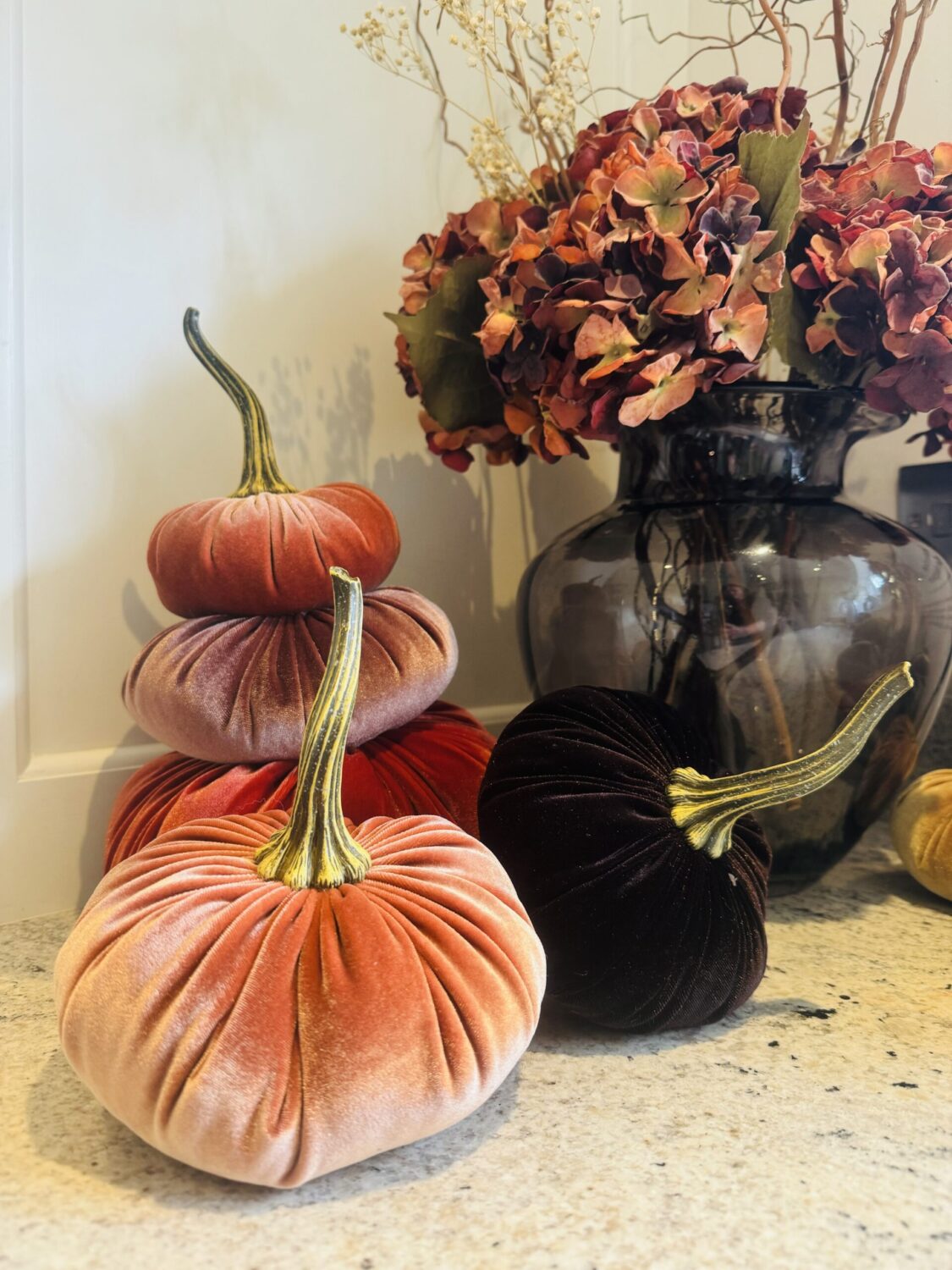 Large Harvest Velvet Pumpkin