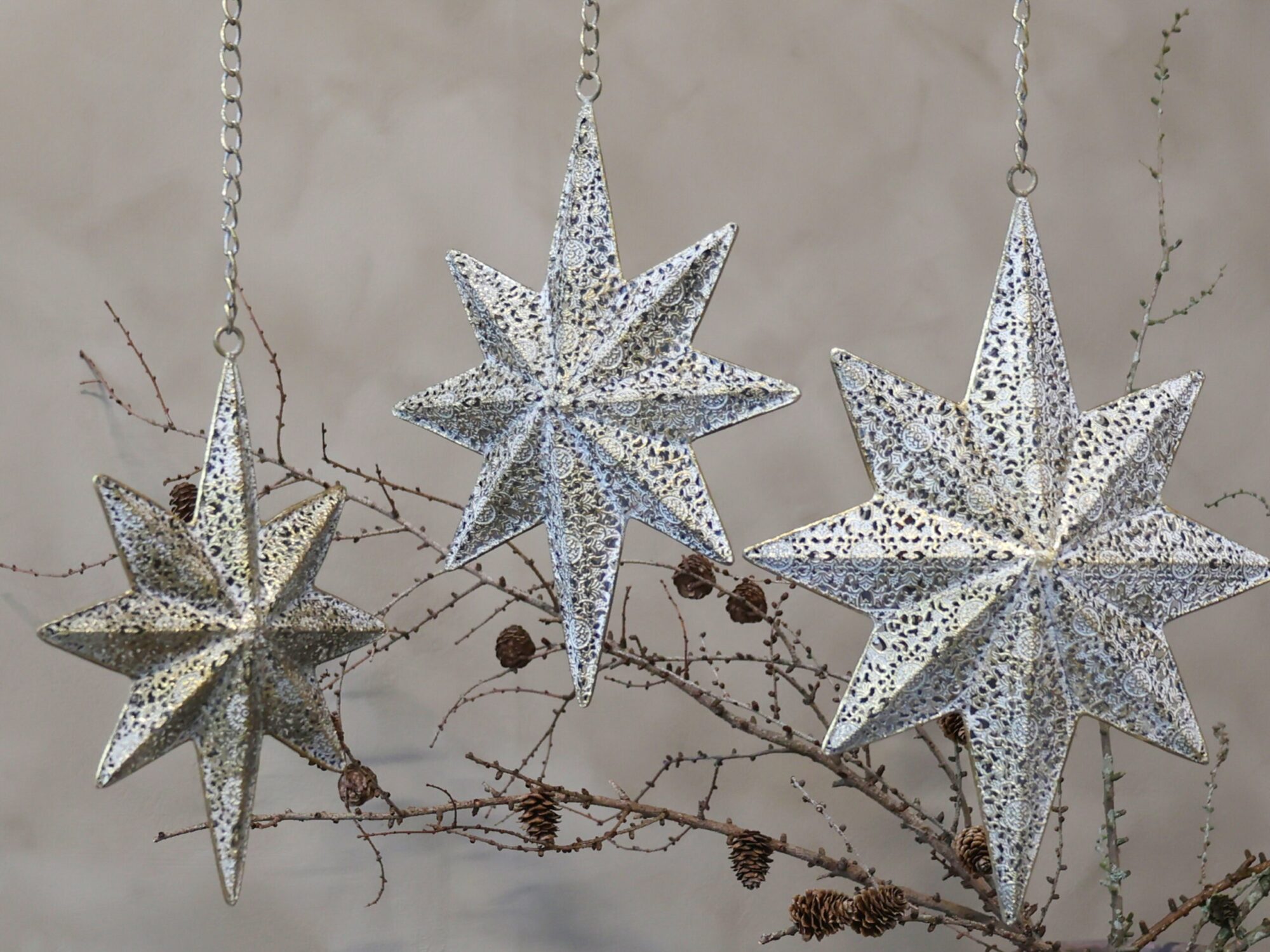 Antique Brass Hanging Star