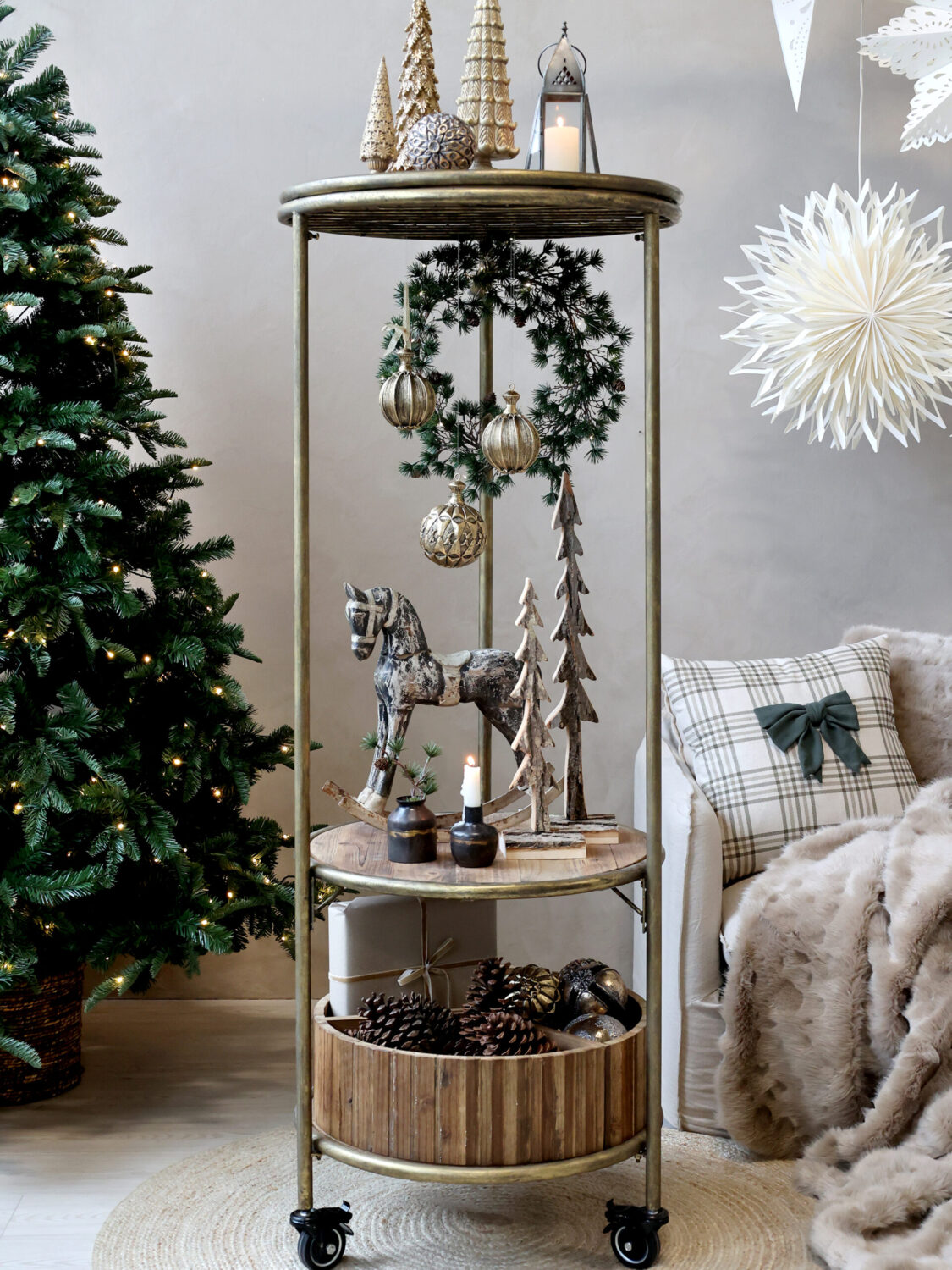 Tall Brass Christmas Tree
