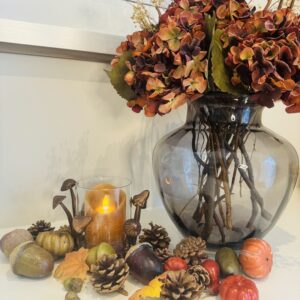 Amanda Rodea Luxury Homewares Faux Flowers Halloween Pumpkins Autumn