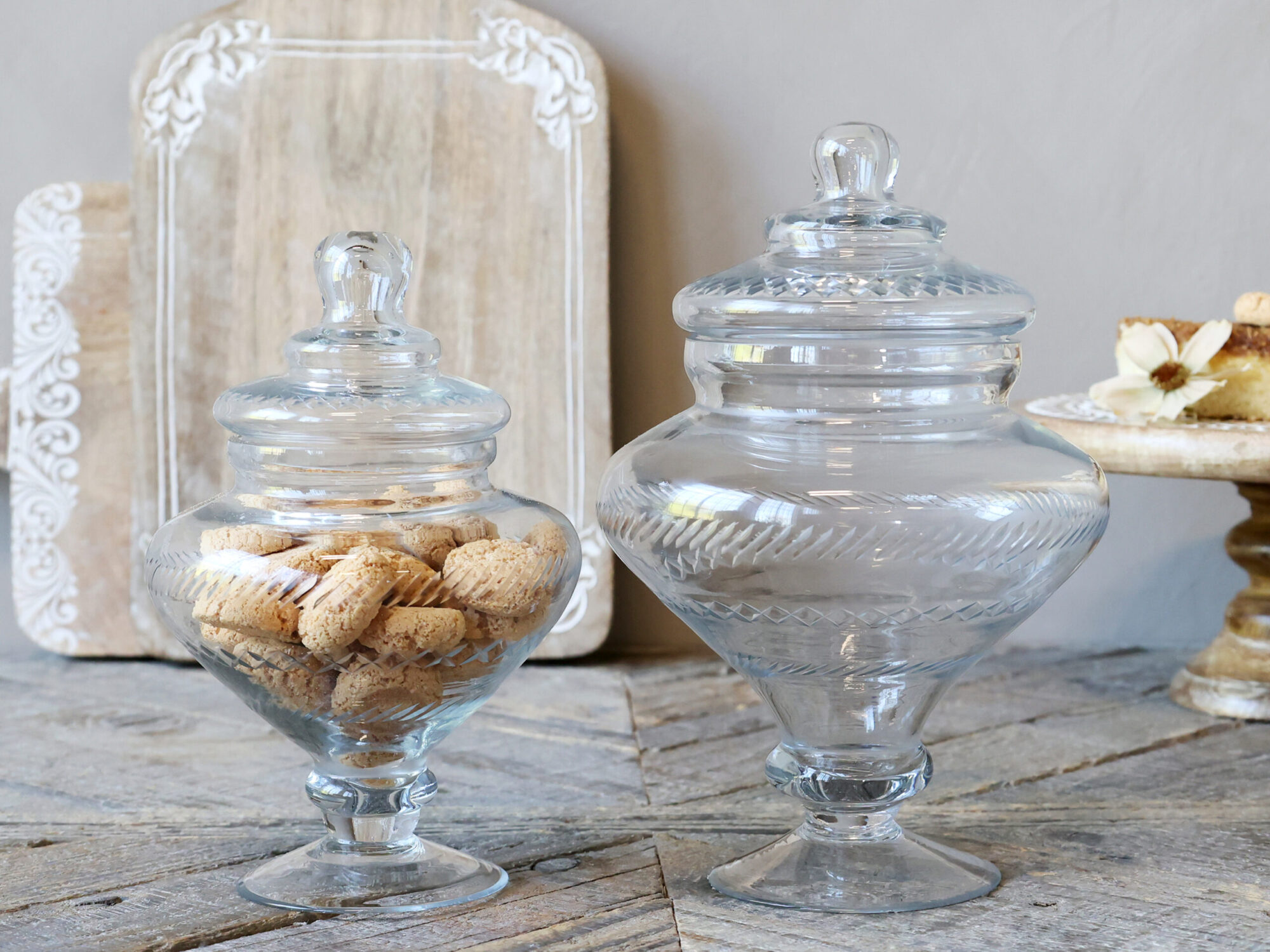 Large Vintage Style Jar with Lid