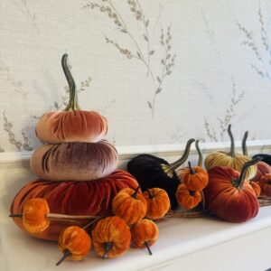 Amanda Rodea Luxury Homewares Faux Flowers Halloween Pumpkins