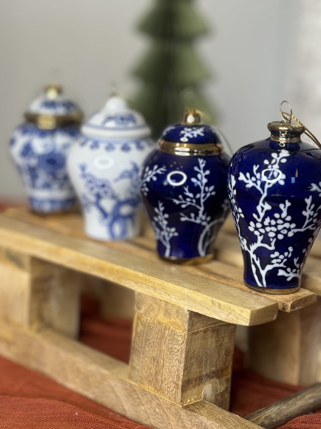 Set of 4 Hanging Ginger Jars