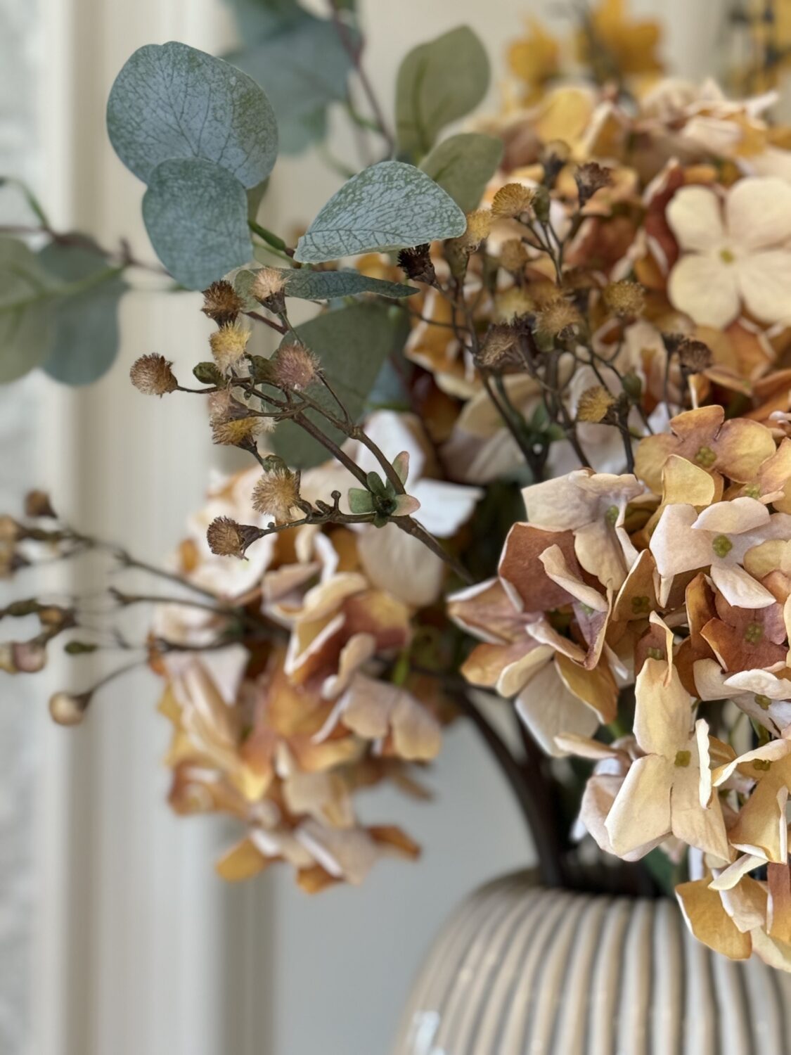 Yellow Hydrangeas and Eucalyptus Bouquet - Image 6